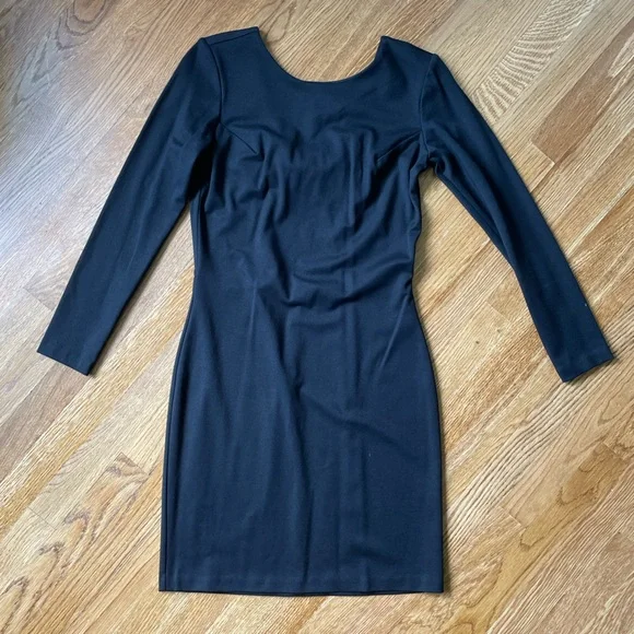 Amanda Uprichard | Dresses | Amanda Uprichard Long Sleeve Mini Dress With  Bow Size Small Black | Poshmark